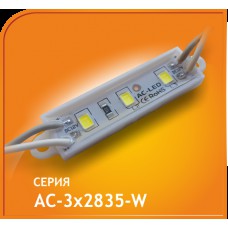 AC-led 3 диода SMD 2835 белый 0,36Вт